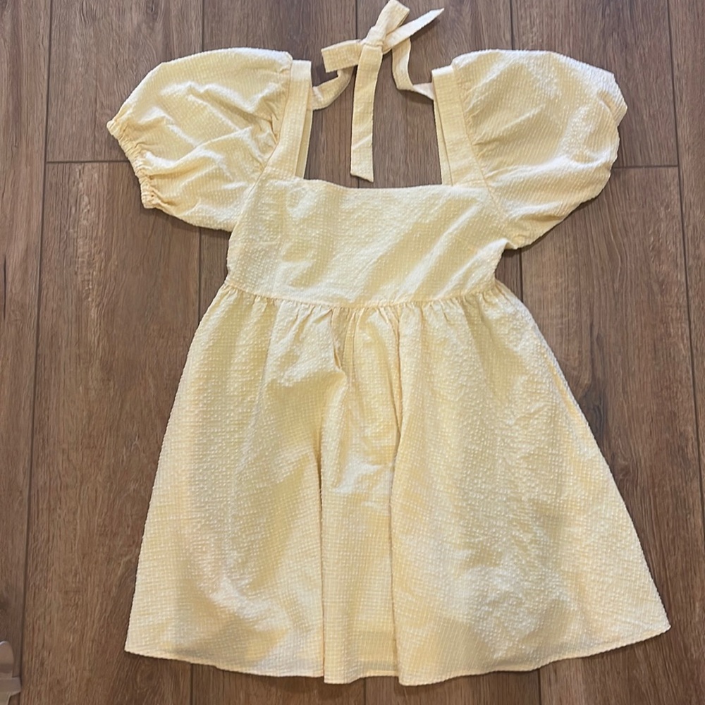 Yellow babydoll dress
